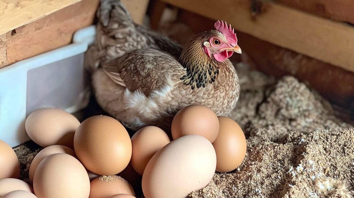 Persoon onderzoekt succesvol broeder eieren uitbroeden voor kippen. uitbroeden tips